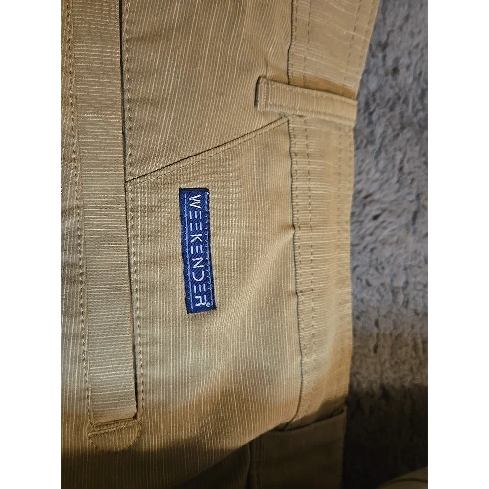 Weekender Casual Life Mens 42 Beige Golf Shorts Stretch Flat Front Performance